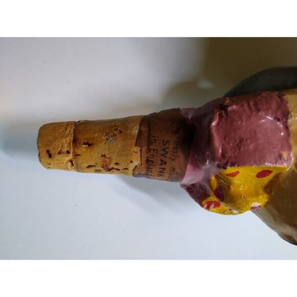 Swanky Bottle Stopper Drink Pourer Man Moving Eye Vintage Cork Base Barware - Picture 6 of 8